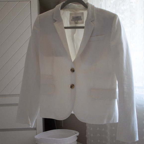 White Linen Jacket - Picture 1 of 4